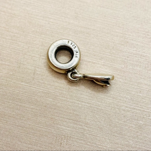 EUC Pandora 790428ACZ Sterling Silver Flip Flop Sandal Dangle w/ Amethyst CZ - Picture 6 of 7